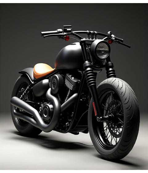 Mattschwarzer Bobber Umbau